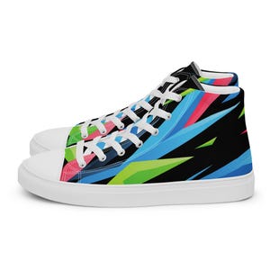 Neon Design - Women’s high top canvas shoes