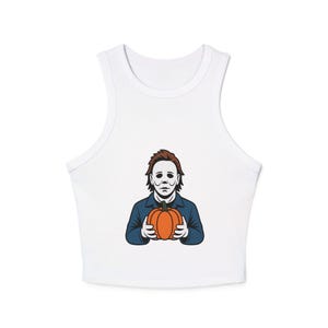 Michael Myers Halloween Racerback Tank Top: Spooky Horror Costume