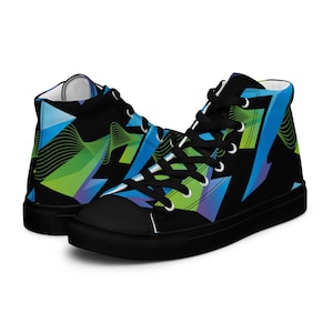 Neon Design - Women’s high top canvas shoes