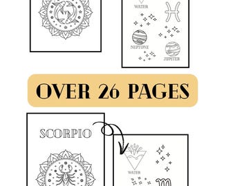 The Astrology Edit - Colouring Book| 26 Pages Of Astrology Fun