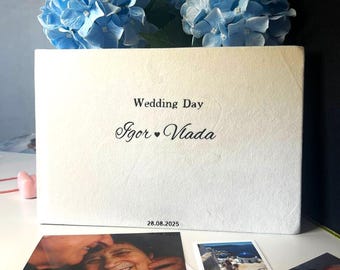Wedding Photo Album, Personalized Photo Album, Wedding, Anniversary, Engagement Gift, Custom Engraved Photobook, Photo Scrapbook