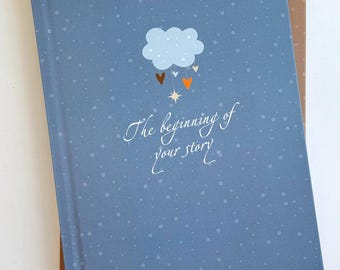 Babygeheugenboek, eerste jaar babydagboek, aandenken babyboek 0-3 jaar, notitieboek, benoemde babyboek, nieuw babyalbum