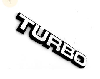 Datsun 280ZX Turbo Emblem Badge Set – Black & Silver Acrylic