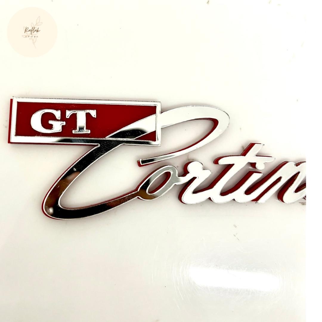 Gt Script Sticker Ford Cortina GT MK2 Rear Script Badge Emblem – Acrylic Plastic ...