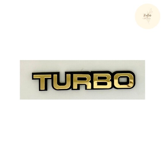 Datsun 280ZX Turbo Emblem Badge Set – Black & Gold Acrylic Plastic