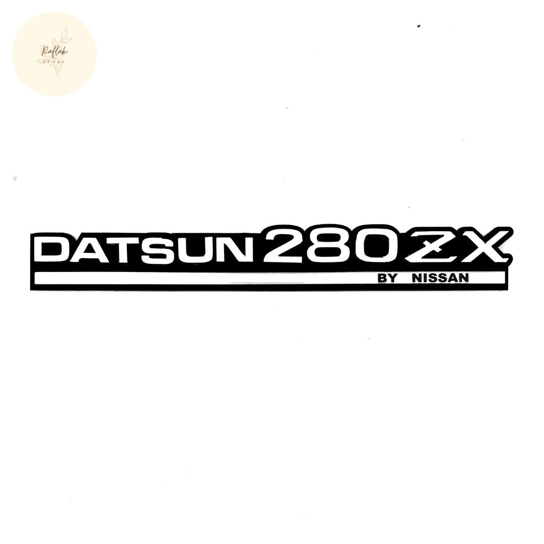 Datsun 280ZX Turbo Emblem Badge Set – Black & Silver Acrylic