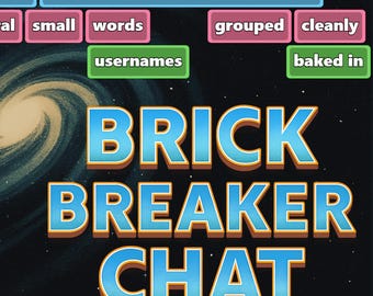 Brickbreaker Chat Widget Overlay | Twitch StreamElements | Easy Setup | Customizations