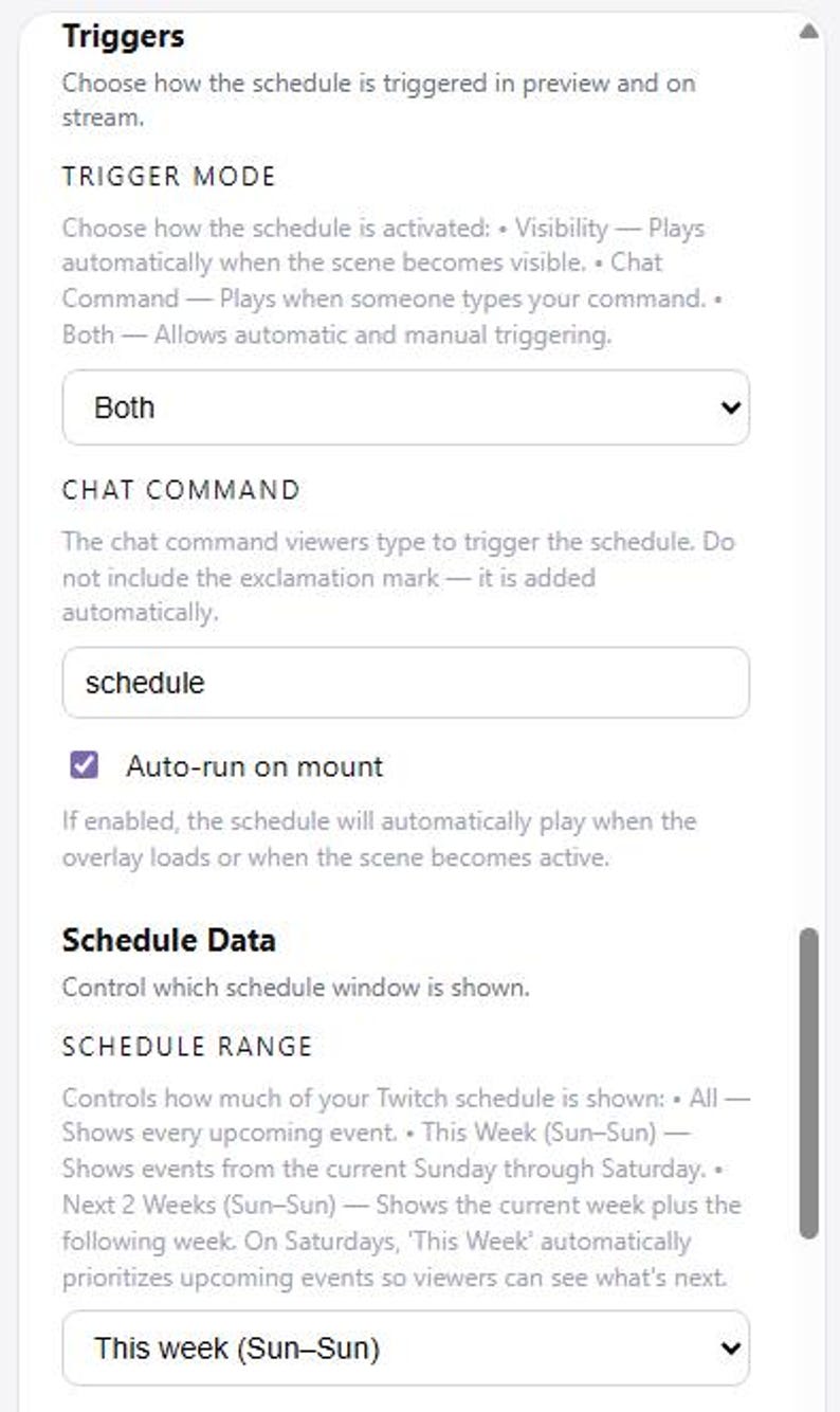 Automatically Show Your Twitch Schedule on Stream – OBS Overlay | No ...