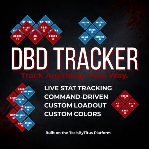 Dead by Daylight DBD Live Stat Tracker Overlay | Twitch & OBS | Instant Access