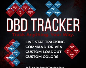 Dead by Daylight DBD Live Stat Tracker Overlay | Twitch & OBS | Instant Access | No StreamElements Required