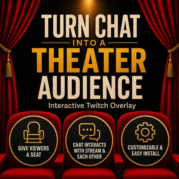 Interactive Twitch Theater Overlay | Official ToolsByTitus Audience Widget | Chat Engagement