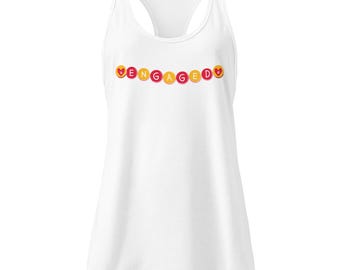 Swiftie Racerback Tank Top: Chiefs Colors, Friendship Bracelet Design