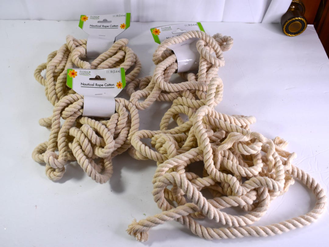Nautical Rope White Lot of 4 Rolls of White Nautical Rope Different Styles Rustic Decor ...
