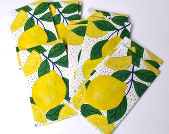 Lote de 16 guardanapos de limão DIY Art Scrapbooking Journaling Decoupage Crafts Mod Padge Craft Suplies