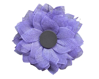 Handcrafted Purple Burlap Flower Wreath Elegant Spring and Summer Door Decor Lavender Flower Wreath Spring Summer Wreath Everyday Wreath