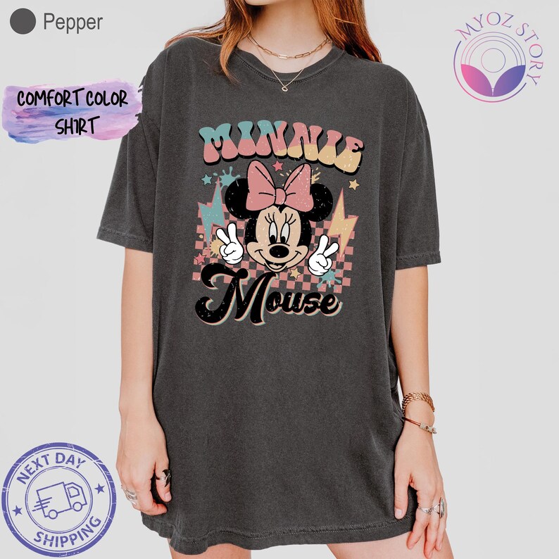retro minnie shirt, minnie mouse tee, disney trip shirt, disney vacay shirt, magic kingdom tee, vintage disney tee, disney park shirt, minnie disney tee, disney family tee, comfort colors tee, disney trip outfit, cute disney shirt, disney vacay tee