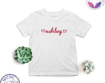 Custom Valentine’s Day Shirt for Kids, Personalized Toddler Shirt
