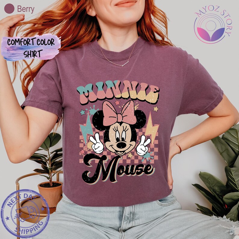 retro minnie shirt, minnie mouse tee, disney trip shirt, disney vacay shirt, magic kingdom tee, vintage disney tee, disney park shirt, minnie disney tee, disney family tee, comfort colors tee, disney trip outfit, cute disney shirt, disney vacay tee