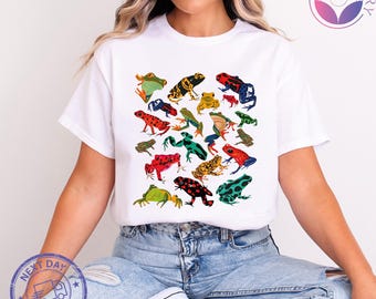 Cute Frog Shirt – Funny Frog Lover Gift, Animal Lover Shirt, Cute Toad Tee, Whimsical Frog Graphic T-Shirt, Nature Lover Gift Idea