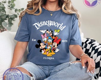 Retro Disney World Tee – Vintage Mickey & Friends, Florida Vacation