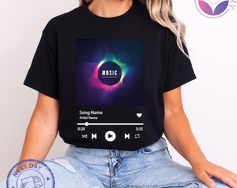 Custom Song Name & Photo Shirt, Music Lover Shirt