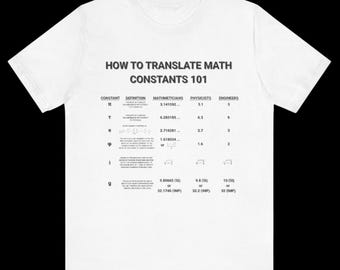 Math Constants Shirt | Fun Math Shirt