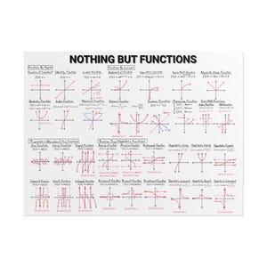 Nothing But Functions Rolled Poster | Math Wall Art