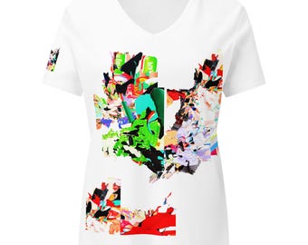 Mobile Landslide - Women’s relaxed v-neck t-shirt