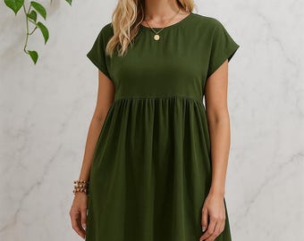 chinese dress ladies Everlane Oxford Short-Sleeve Shirt Dress in Black, Size XXS, Cotton