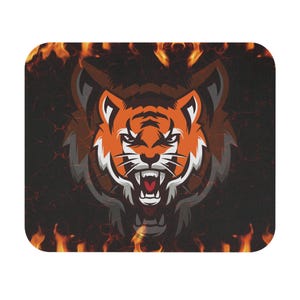 Fierce Tiger Mouse Pad - Gaming Desk Accessory, Office Decor, Gift for Animal Lovers, Personalized Workspace