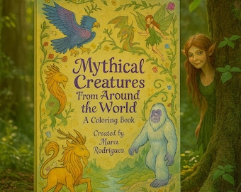 Mythical Creatures Coloring Book for Adults and Teens – Legendary Beasts, Folklore & Fantasy Art from Around the World