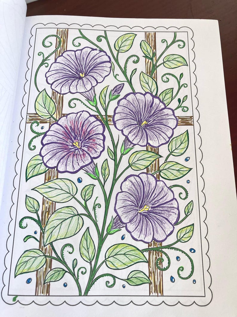 Beautiful Florals Coloring Book for Adults and Teens – Relaxing Flower Designs, Stress Relief & Mindful Coloring to Soothe the Soul image 12