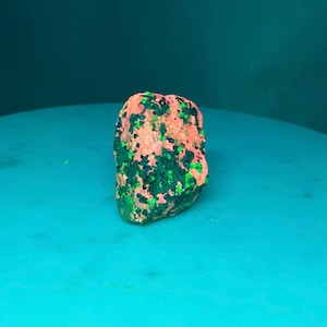 UV Fluorescent Willemite & Calcite Specimen -Shortwave UV