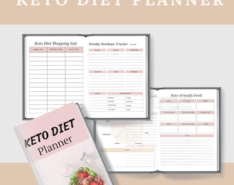 Keto Diet Planner | Meal & Weight Loss Tracker (Digital Printable)