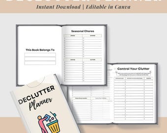 Planificador de orden, cuaderno de organización del hogar (PDF imprimible)
