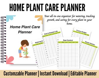 Home Plant Care Planner | Indoor Gardening Journal & Tracker