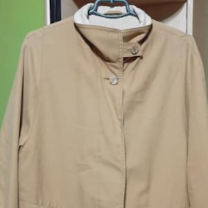 C&a Beige Classic Trench Style Windbreaker Size L