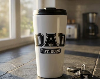 Taza de viaje para papá (desde 2026) / Taza de café de acero inoxidable para padre primerizo