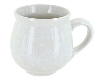 Taza de burbujas de encaje blanco de 295 ml, cerámica hecha a mano, regalo de inauguración de casa, regalo de boda, regalo de Navidad, regalo para ella.