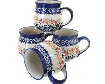 Juego de 4 tazas de burbujas Garden Bouquet de 295 ml, cerámica hecha a mano, regalo de inauguración de casa, regalo de boda, regalo de Navidad, regalo para ella.