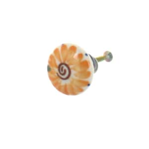 Hand-Painted Ceramic Cabinet Knobs, Polish Pottery Drawer Pulls, Bohemian Furniture Hardware