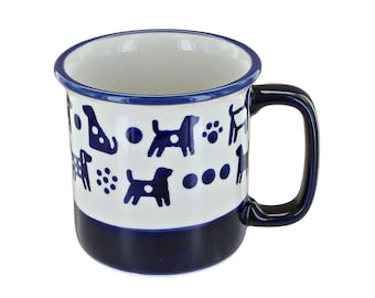 Taza de cerámica hecha a mano con forma de patas de cachorro: gres polaco, 226 g