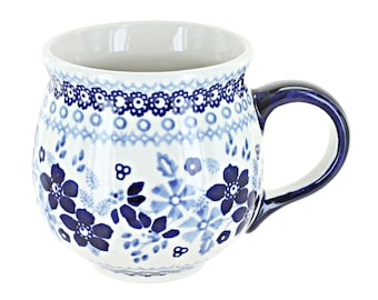Taza de burbujas vintage de 295 ml con margaritas azules, cerámica hecha a mano, regalo de inauguración de casa, regalo de boda, regalo de Navidad, regalo para ella.