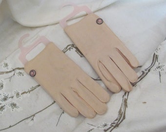 Viola Weinberger Gloves Vintage Pink Soft Gloves 8" Long Small Size 6.5 with Glove forms