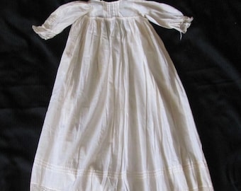 Schönes Vintage Antik Baby Kleinkind Taufkleid Kleid Baumwolle Spitze Anfang des Jahrhunderts 34" lang - Kleidung Kleidung handgefertigt viktorianisch