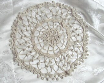 Unique Doily Handmade Vintage Crocheted Doily 10" Inch Round Shape - Many others to choose from in my shop!