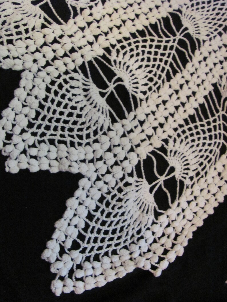 Doily Vintage Handmade Crocheted Doily Chair Scarf Couch Table Etsy