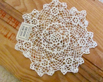 Doily Vintage Handmade Crocheted Doily 6" Inch Round Unused  // Many others to choose from in my shop!