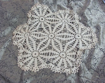 Doily Handmade Vintage Crocheted Doily 16" Inch Round Shape // Antique Home Decor Table Doilies // Many others to choose from in my shop!