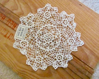 Doily Vintage Handmade Crocheted Doily 6" Inch Round Unused  // Many others to choose from in my shop!